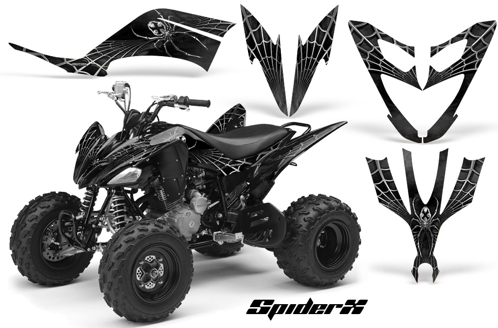 Yamaha Raptor 250 Graphics Kit SpiderX Silver